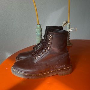 Vegan Dr Martens 1460 Felix Lace up Boots - Smooth black leather